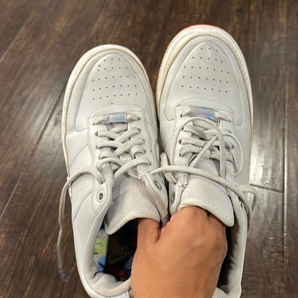 Nike AF1 size 7.5 grey flower inside